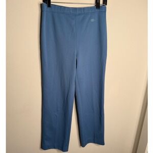 Vintage Givenchy Sport Women's 10 Blue Embroidered Logo Athletic Pants Gym Yoga